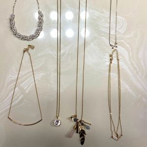 Gold and silver necklaces